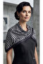 Shoulder Shawl, 100 X 100 cm Stripe Pattern Black and White, Complements Your Style Anytime