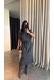 Women's Knitwear Belted Premium Quality Midi Dress - 130cm - 5