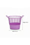 Plastic Laundry Basket with Handles - 36×40 cm - Purple - 4