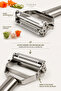 Stainless Steel Double Sided Julienne Peeler Vegetable Fruit Potato Peeler - 4