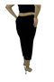 Plus Size Lycra Elastic Waist Tube Leg Embroidery Detailed Thin Viscose Women's Capri Leggings - 6