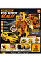 Transforming Bird Robot Car 2 in 1 Robot and Sports Car Toy Manual Transformation Yellow