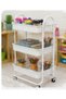 TROLLEY 3 TIER WHITE 35 x 45 x 80 CM