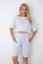 Muslin Shorts Women's High Waist Oversize Relaxed Cut Shorts with Pockets 100% Cotton Summer Shorts