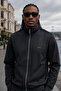 Smoked Stand Collar Tracksuit Set with Suede Detail, Lined Inside, Standard Fit, Zipper Pockets, Cotton Men's Top and Bottom Set - 6