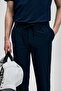 111190359 Daxon Smart Men's Chino Pants Slim Fit Men's Trousers Dark Blue - 5