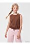 Lcw Kids Brown Girls' Blouse with Drawstring Detail - 2