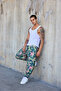 Men's Pleated Loose Shalwar Trousers with Elastic Waist and Cuffs