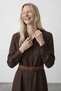 Beli Belted Long Sleeve Dress Brown - 2