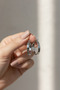 Unisex Gray Color Shiny Surface Hoop Earrings Steel Look Stylish Design - 4