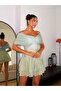 Women's Green Corseted Mini Dress - 2