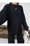 Women's Crew Neck Oversize Sweater-Pants Knitwear Women's Bottom-Top Set - 3