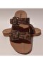 Leopard Patterned Adjustable Double Buckle Anatomical Sole Women's Home and Street Slippers - 4