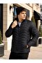 Men's Winter Stand Collar Water Repellent Quilted Coat - 3