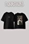 Atlar Fars Hali_1 Design Back Printed Cotton Black Oversize T-Shirt