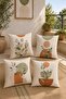 Abstract Leaves Patterned 4-Piece Throw Pillow Cover Set - 2