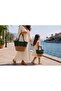 Natural Jute Straw Beach Bag, 2-Piece Mother-Daughter Bag, Patterned Bag, Trendy Bag