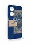 Oppo A60 Compatible Blue Ethnic Carpet Pattern Silicone Case - 3