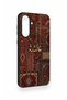 Samsung A56 Compatible Vintage Carpet Patterned Silicone Case - 3