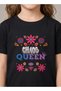 Girls Chaos Queen Black T-Shirt - 4