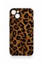 Dark Leopard Leather Pattern Silicone Case Compatible with iPhone 14 Plus/15 Plus - 2