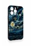 iPhone 14 Pro Max Compatible Starry Night Pattern Silicone Case - 4