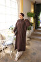 Brown Buttoned Long Loose Tunic - 2