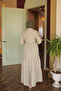 Khaki Tie-Waist Patterned Dress - 4