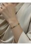 Women's Steel Gold Vip Series Zircon Stone Spiral Model Anti-Tarnish Bracelet - 4