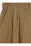 Brown Relax Fit Dobby Men's Pleated Trousers - 6