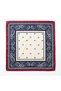 Red Navy Blue Shawl Patterned Scarf Bandana Neck Accessory - 2