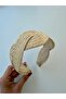 Natural Straw Color Straw Crown Women's Clothing Accessory - 2