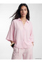 Lcw Vision Pink Oversize Dobby Women's Shirt