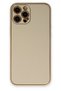 Aconcept iPhone 12 Pro Case Coco Leather Silicone Cover (115045) - Gold