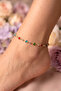 Colorful Zircon Stone Gold Color Anklet
