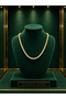 Gold Zircon Stone Necklace Earrings Gift Boxed Jewelry Set with Wooden Box - 2