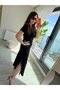 Modern and Comfortable Women's Short-Sleeved Stand Collar Modal Long Dress with Side Button Detail - 8