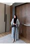 Linen Embroidered Belted Long Kimono - 3