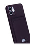 Aconcept iPhone 12 Case Kelvin Silicone with Business Card Holder - (181019) Deep Purple - 3