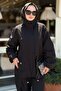 Vespa Raglan Sleeve High Collar Zippered Bomber Jacket