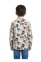 Boys Beige Pink Geometric Printed Shirt - 2