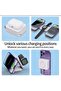 White Foldable Folding Induction Charger for Iphone 15/14/13/12/11 Pro Max Mag Safe Compatible Magnetic Charger Fast Charge for Applewatch / AirPods 2 / 3 / Pro Charge 3 Devices - 5