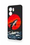 Oppo Reno 13F Compatible Red Sun Whale Pattern Silicone Case - 3