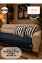 100% Cotton Linen Ruffled Sofa Cover Velora Series, Bed Runner, Decorative, Modern Design, Non-Slip, Dust-Repellent, Anti-Pilling, 90X200 cm - 6