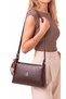 Women's Scarf Detailed Baguette and Shoulder Bag with Zipper Interior Compartment, Handbag and Clutch Bag - 2