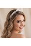 Women's Pearl Bridal Crown Special Design Fine Elegance Hair Accessory Engagement and Wedding Hairband - 3