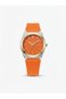 Penta Orange Silicone Cord Calendar Orange Dial Men's Wristwatch - 2