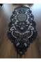 غطاء طاولة/كونسول من الدانتيل الأسود من لونا مقاس 35x105 سم - 3