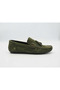 Gr0535 Genuine Suede Nubuck Leather Tasseled Handmade Dark Green Color Rok Model Flexible Sole Loafer Casual Shoes - 2