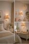 Tütü Masal Beige Ruffled Wired Wall Sconce – Decorative Lighting for Children's Room and Bedroom